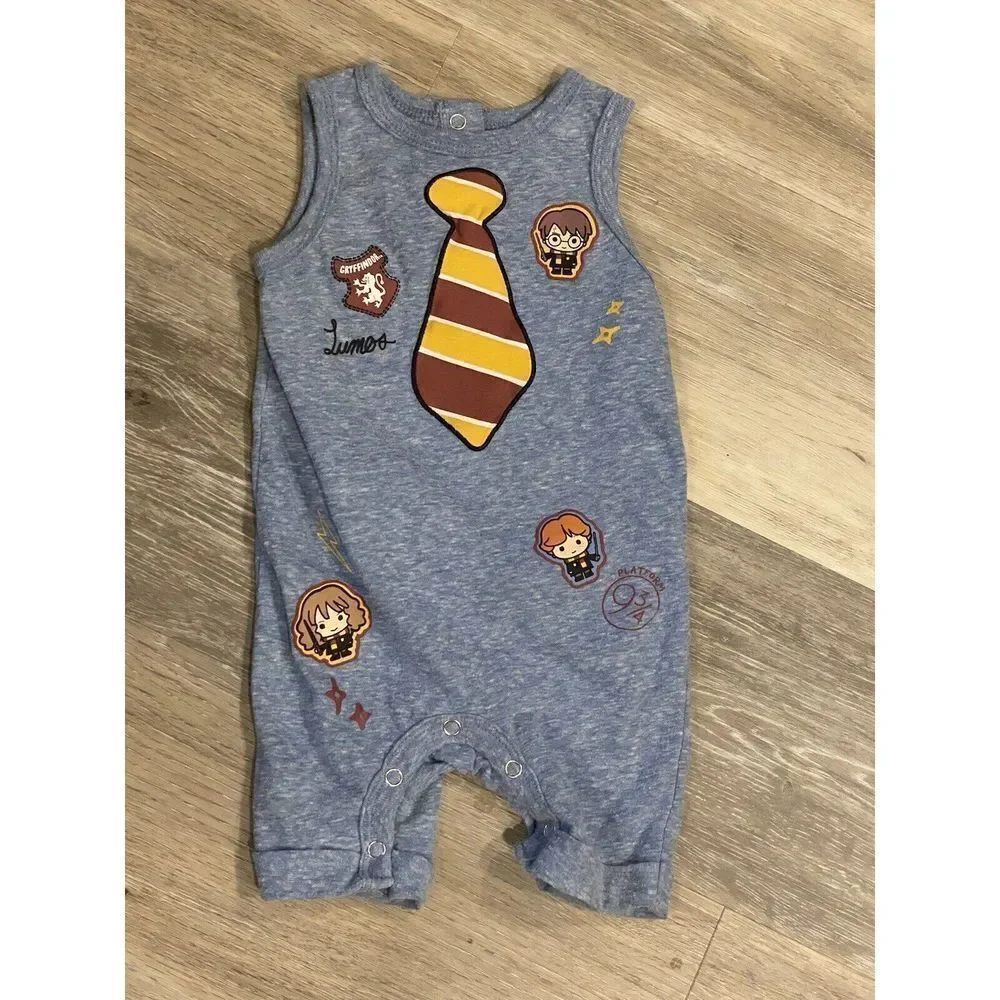 HARRY POTTER Wizarding World Warner Brothers Baby Romper 3-6 Months Halloween